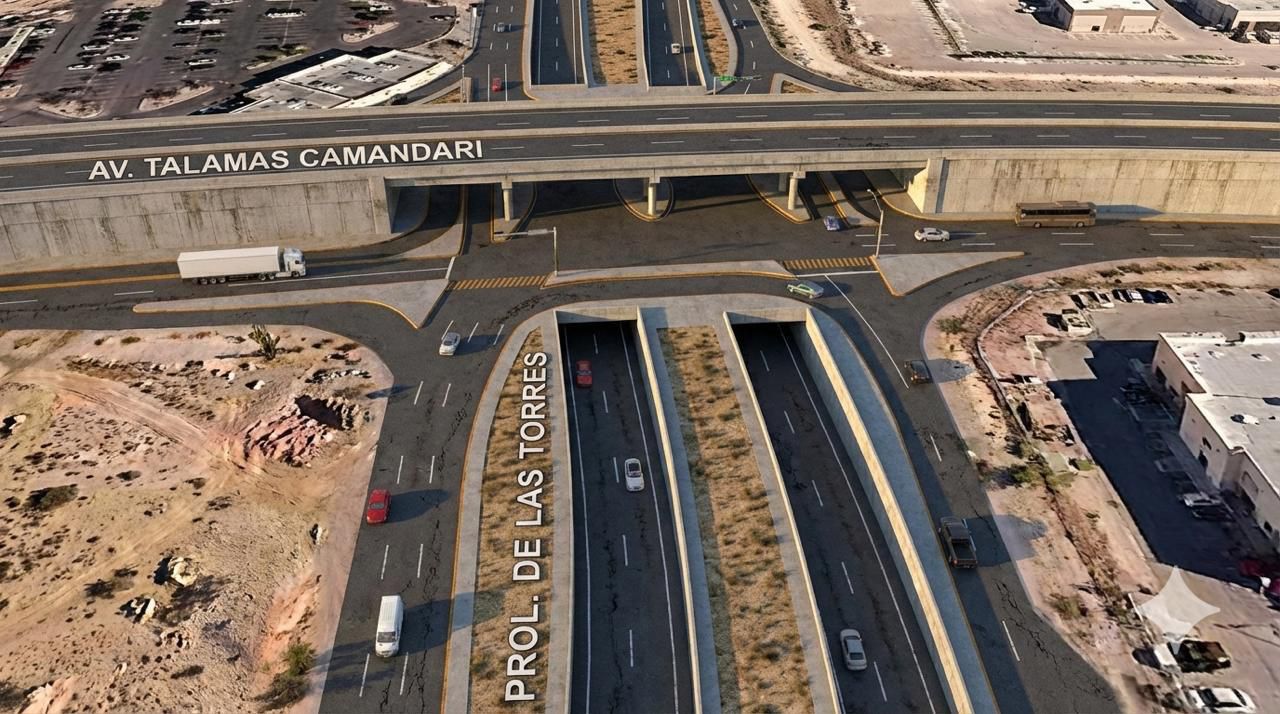 Paso Inferior Talamás Camandari — render aéreo